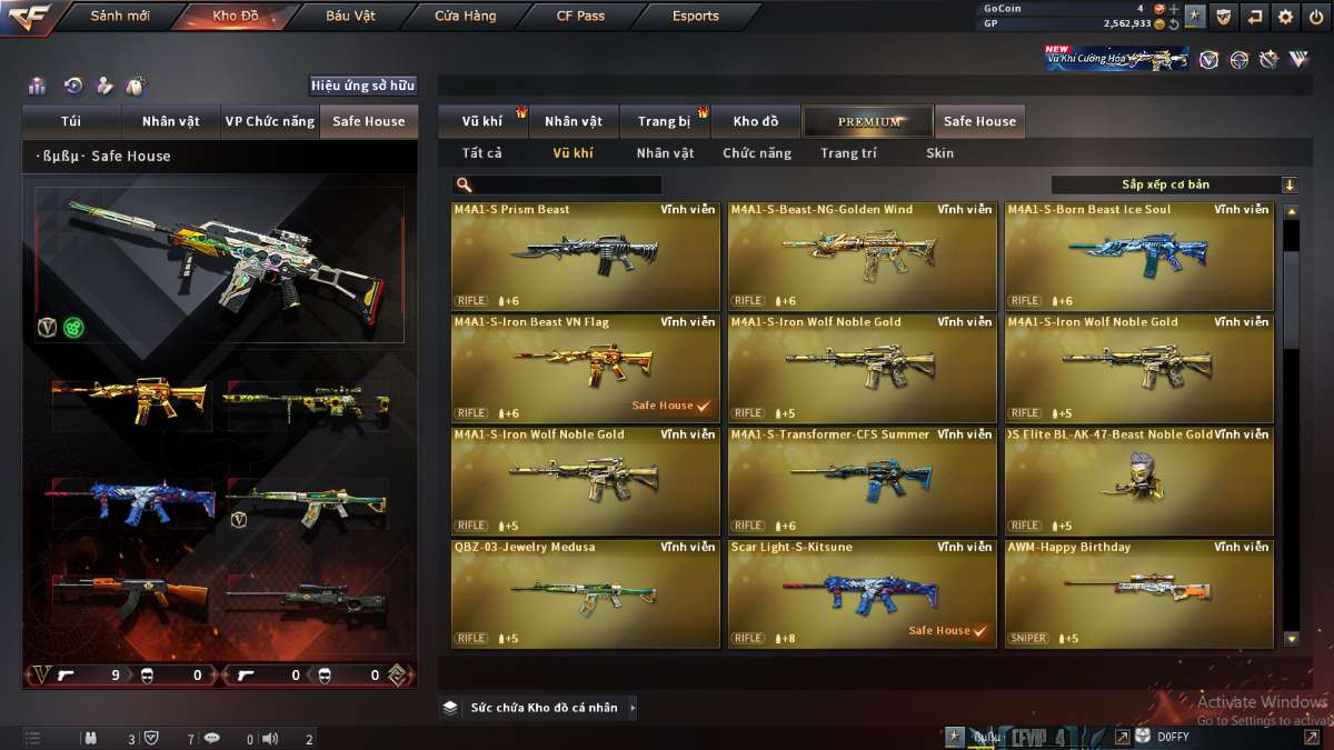 shop acc cf uy tin gia re